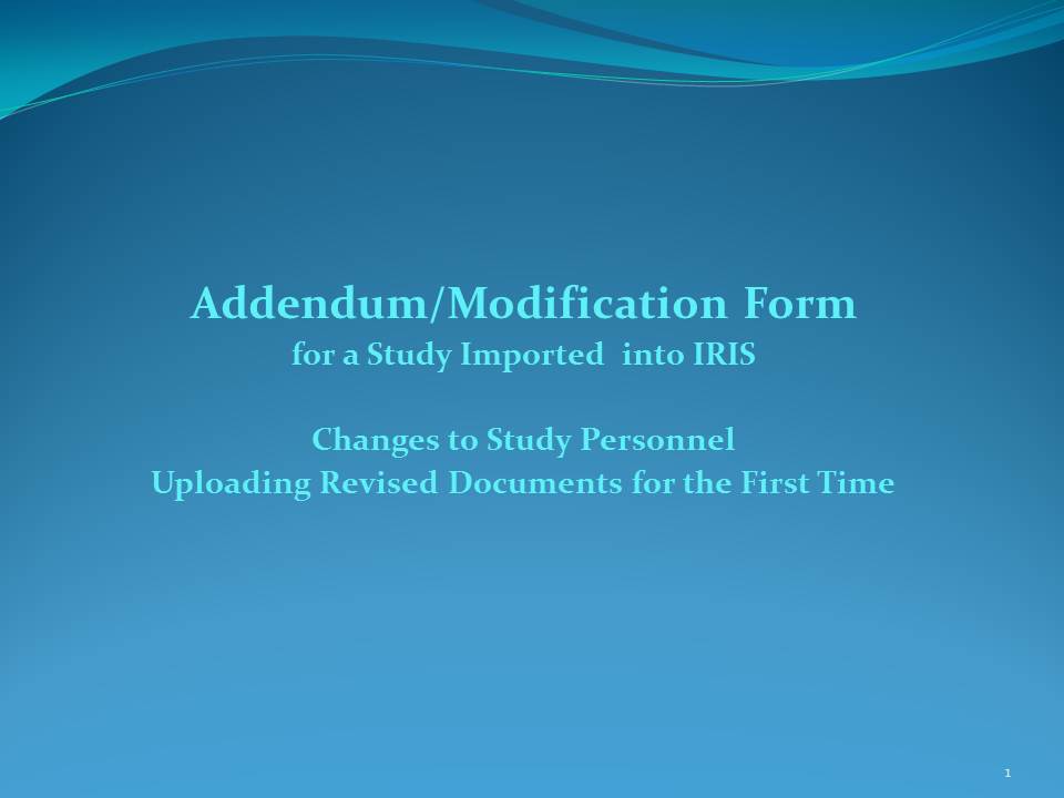 IRB - IRIS Training Module 2